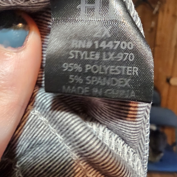 🆕️‼️NWT Womens Size 2X Gray Striped HL Joggers - Picture 6 of 11